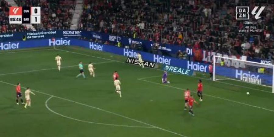 أوساسونا ضد برشلونة.. فيران توريس يسجل الهدف الثاني لـ برشلونة في مرمى أوساسونا بالدوري الإسباني