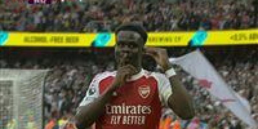 arsenal vs fulham.. بوكايو ساكا يسجل الهدف الثاني لـ آرسنال في مرمى فولهام بالدوري الإنجليزي الممتاز