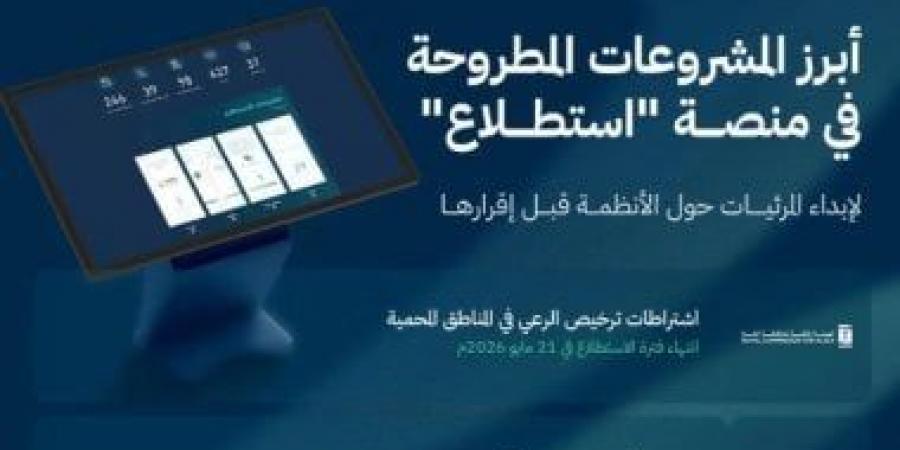 طرح 27 مشروعا عبر منصة "استطلاع" فى السعودية لأخذ مرئيات العموم