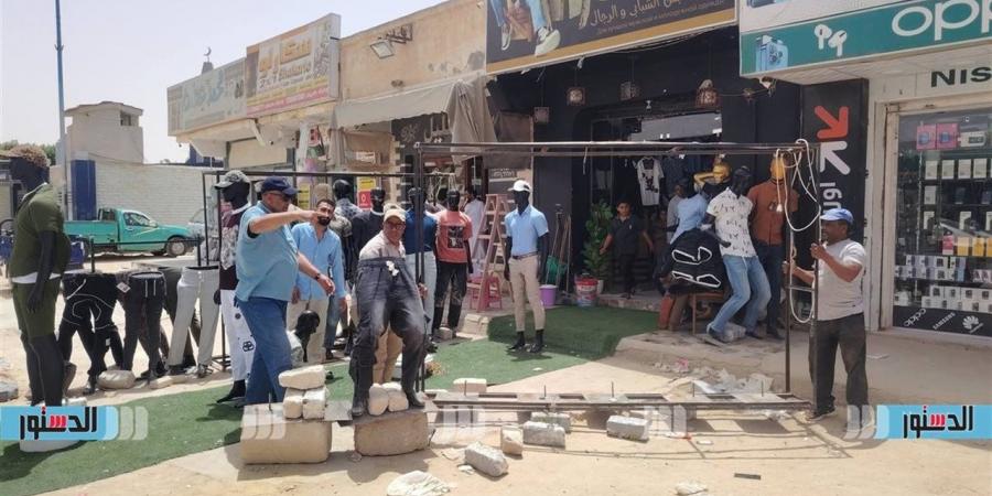 حملة مكبرة لإزالة الإشغالات بمدينة الضبعة ورفع التعديات