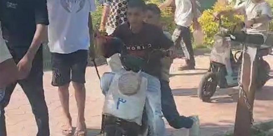 ركوب العجل ولعب الكرة.. الأطفال يقضون العيد في حدائق القناطر الخيرية (فيديو)