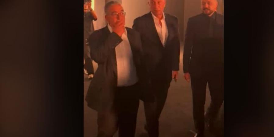 محمود الخطيب يصل حفل إعلان راعي الدوري الجديد برفقة ياسين منصور ومحمد الجارحي