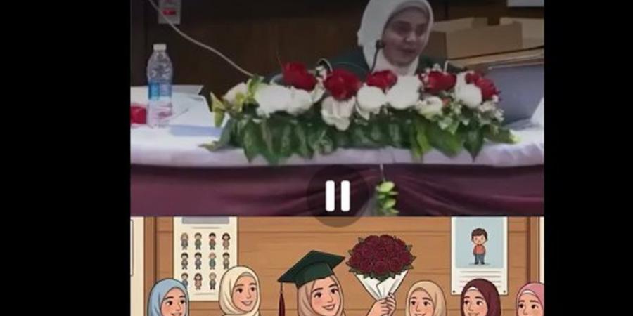 باحثة تمدح والدتها بكلمات مؤثرة خلال مناقشة رسالة الماجستير «فيديو»