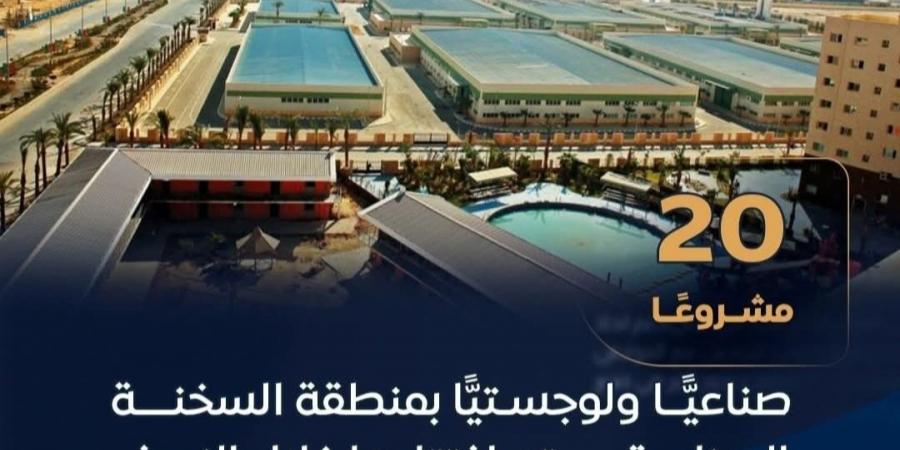 20 مشروعًا صناعيا ولوجستيا بمنطقة السخنة الصناعية تفتتح خلال النصف الثاني من 2026