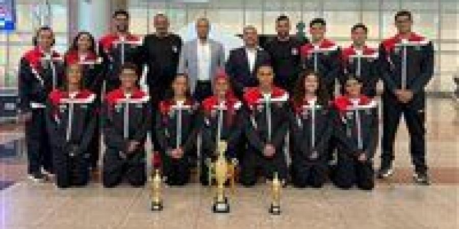 رئيس اتحاد السباحة يستقبل بعثة منتخب مصر للمياه المفتوحة بعد حصد الكأس الإفريقية
