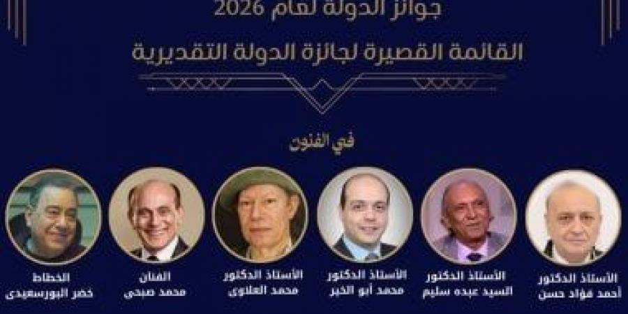 محمد صبحى وخضير البورسعيدى بالقائمة القصيرة لجائزة الدولة التقديرية فى الفنون