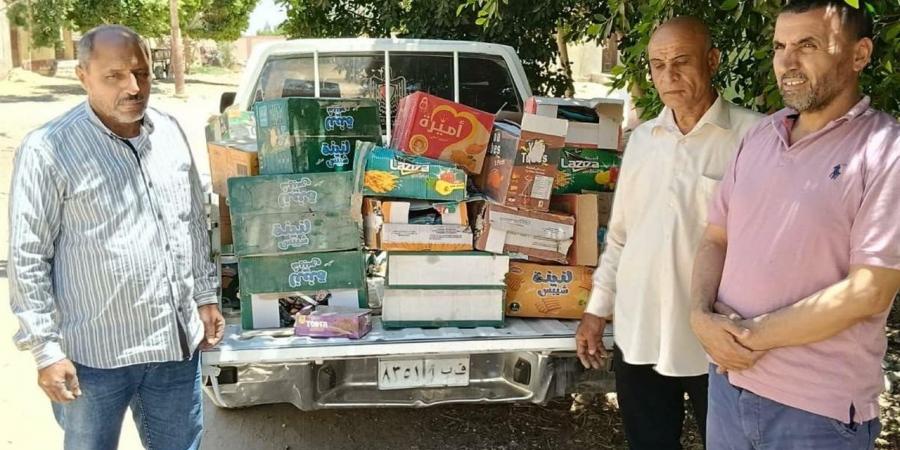 ضبط 844 عبوة سناكس وعصائر منتهية الصلاحية ومجهولة المصدر قبل بيعها للأطفال بالفيوم
