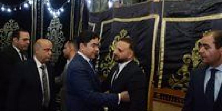 النائب ضياء الدين داوود يقدم واجب العزاء فى الصحفى مصطفى الشربينى