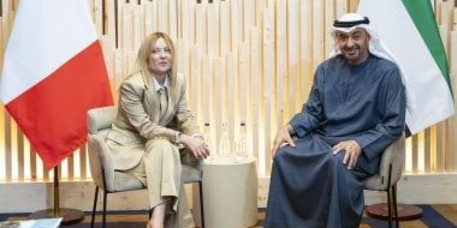 رئيس الإمارات يبحث مع رئيسة وزراء إيطاليا سبل تعزيز العمل المشترك