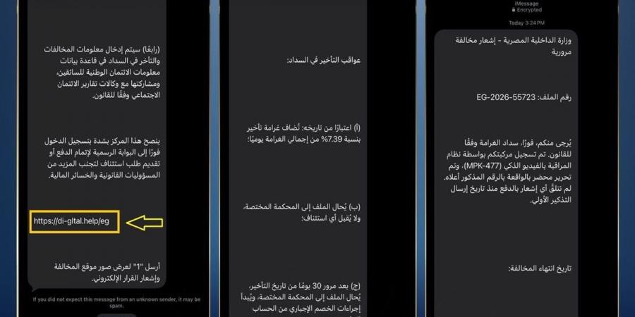بعد تحذير الداخلية من رسائل المخالفات المرورية المزيفة.. العقوبة القانونية للنصب الإلكتروني