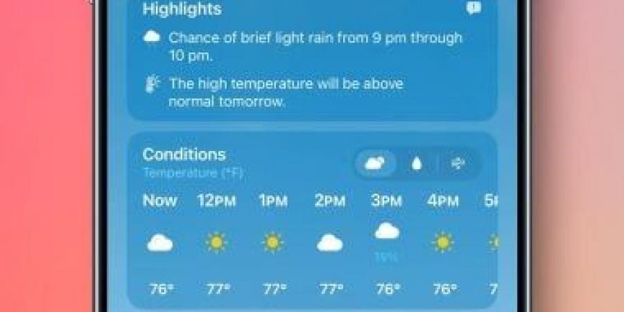 تطبيق Apple Weather يحصل على ميزتين جديدتين تمامًا فى نظام iOS 27